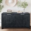 Accent Cabinet Farmhouse Style 4 Door Wooden Cabinet Sideboard Buffet Server Cabinet Storage Cabinet, for Living Room, Entryway, Hallway, Office