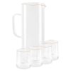 Thyme & Table 5-Piece Harvest Pitcher and 9oz Drinking Glass Set