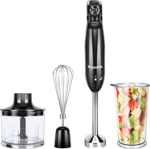 iCucina 4-in-1 Variable Speed Immersion Hand Blender