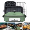 Joydeem Compact Hot Plate, Grill Indoor Hot Pot, Teppanyaki Grill,Akashiki Pan,Octopus balls Pan,Shabu Pot (4L) with 4-gear Temperature Control