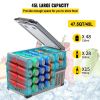VEVOR 12 Volt Refrigerator 45L(48qt) Fast Cooling Portable Freezer with App Control(-4°F~68°F) Car Fridge with 12/24v DC & 110-240v AC for Travel