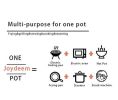 Joydeem Compact Hot Plate, Grill Indoor Hot Pot, Teppanyaki Grill,Akashiki Pan,Octopus balls Pan,Shabu Pot (4L) with 4-gear Temperature Control
