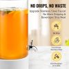 VEVOR Beverage Dispenser, 2 Gallon Drink Dispensers for Parties, Glass Juice Dispenser with Stainless Steel Spigot