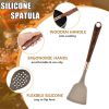 Silicone Kitchen Utensil Set, 7 Pieces Nonstick Cooking Utensil Set with Holder, Heat Resistant Cookware Silicone Spatulas Set