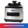 Total Chef 6 Speed Countertop Blender 51 oz Glass Jar 2 Pulse Options 500 W, Stainless Steel Blades