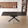 Extendable Dining Table Table Set for 6-8 Person for Dining Room