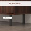 HOMCOM Sideboard Buffet Cabinet, Kitchen Cabinet with 2 Cupboards, 3 Drawers and Adjustable Shelves, Coffee Bar Cabinet for Living Room, Entryway