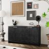 Accent Cabinet Farmhouse Style 4 Door Wooden Cabinet Sideboard Buffet Server Cabinet Storage Cabinet, for Living Room, Entryway, Hallway, Office