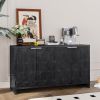 Accent Cabinet Farmhouse Style 4 Door Wooden Cabinet Sideboard Buffet Server Cabinet Storage Cabinet, for Living Room, Entryway, Hallway, Office