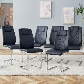 Modern Dining Chairs with Faux Leather Padded Seat Dining Living Room Chairs Upholstered Chair with Metal Legs Design for Kitchen, Living, Bedroom (Color: as Pic)