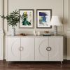 Modern Lacquered 4 Door Wooden Cabinet Sideboard Buffet Server Cabinet Storage Cabinet, for Living Room, Entryway, Hallway, Office