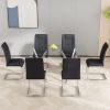 Modern Dining Chairs with Faux Leather Padded Seat Dining Living Room Chairs Upholstered Chair with Metal Legs Design for Kitchen, Living, Bedroom